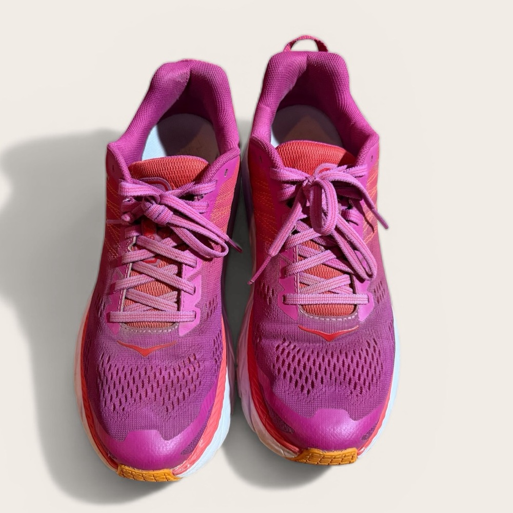 Hoka One One Clifton 6  Pink Running Shoes Women’s Size 8.5 - Picture 2 of 6